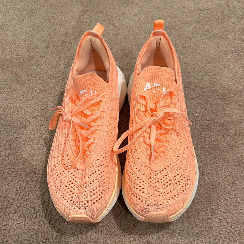 APL Women's Peach Knit Sneakers- Size 9.5